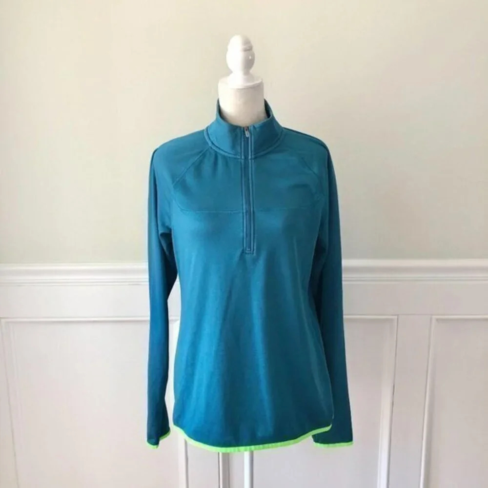 Champion Blue Half Zip Performance Jacket L